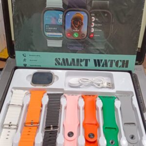 S100 Smartwatch with sleek black silicone band, round AMOLED display showing heart rate data, on wrist